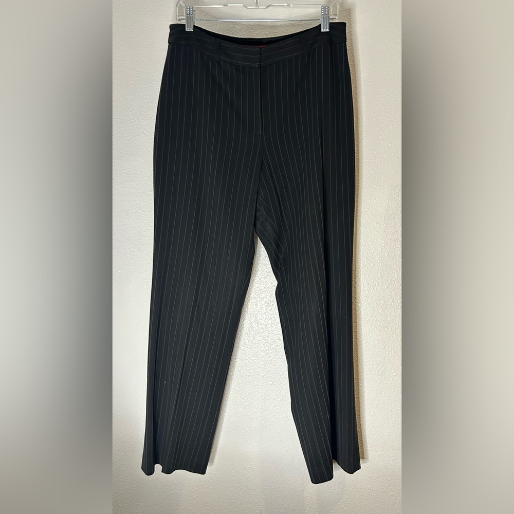 Anne Klein Black Striped Dress Pants Size 10